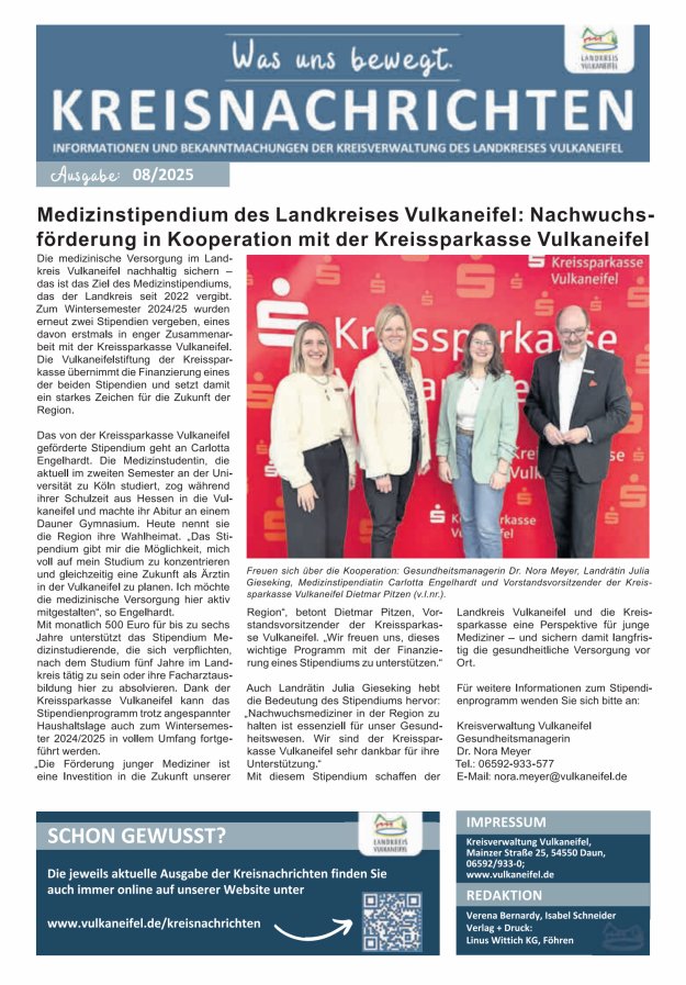 Kreisnachrichten Titelblatt 08/2025