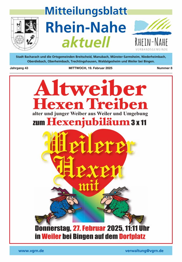 Rhein-Nahe aktuell Titelblatt 08/2025