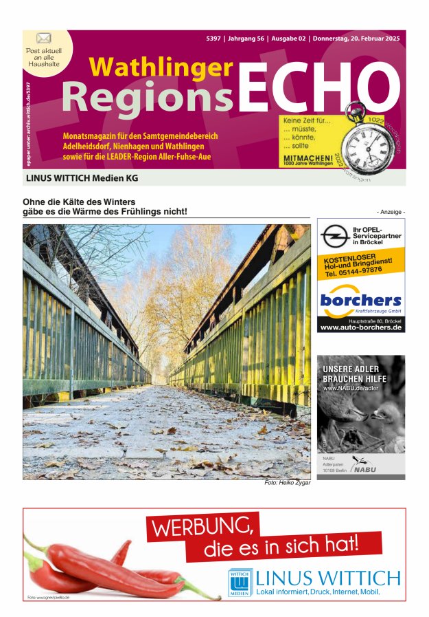 Wathlinger RegionsEcho Titelblatt 02/2025