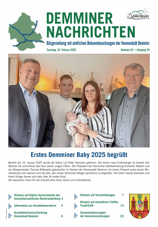 Demminer Nachrichten Titelblatt 03/2025