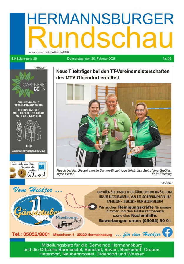 Hermannsburger Rundschau Titelblatt 02/2025