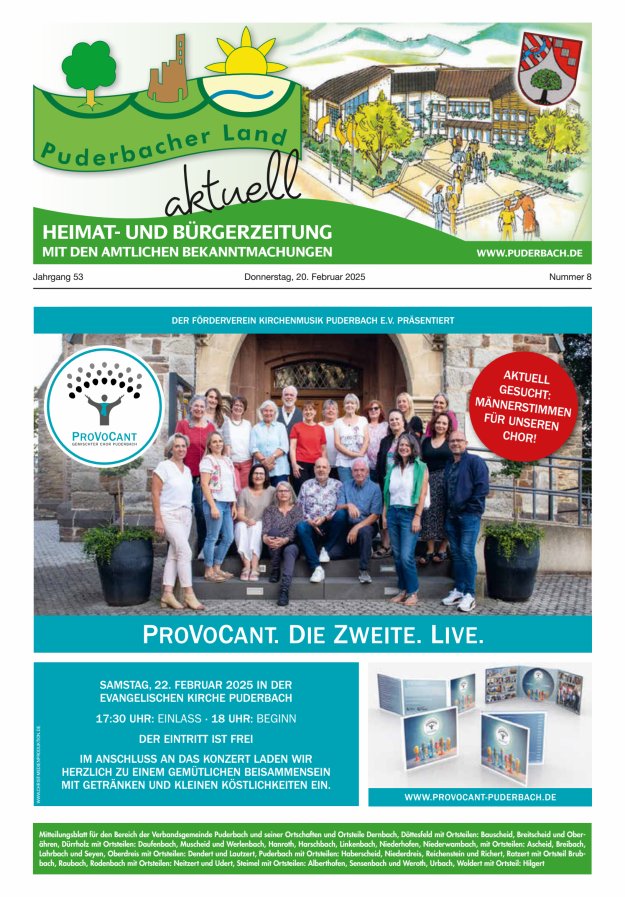 Puderbacher Land aktuell Titelblatt 08/2025