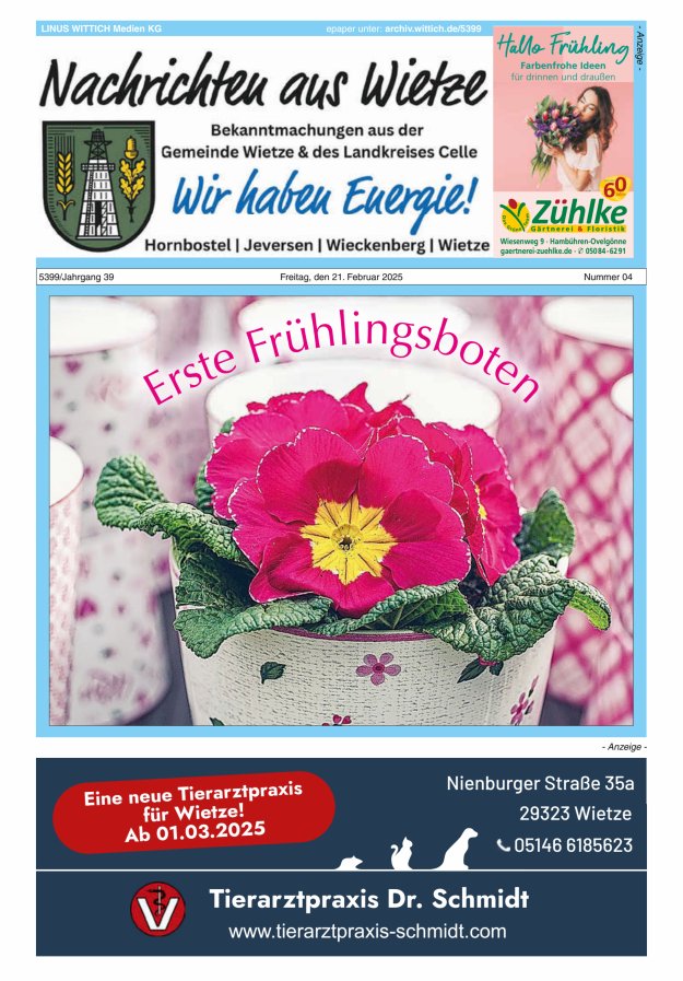 Nachrichten aus Wietze Titelblatt 04/2025