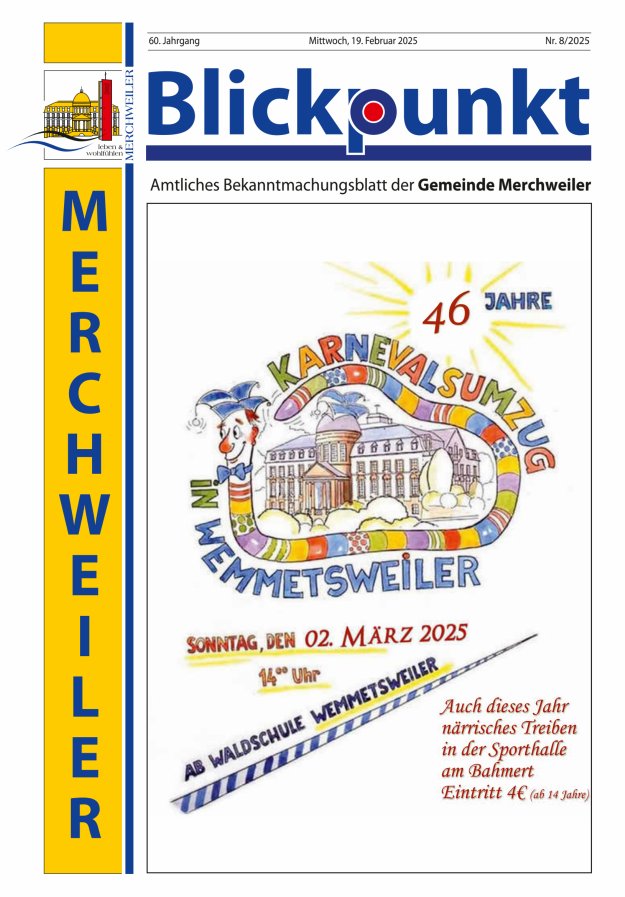 Blickpunkt Merchweiler Titelblatt 08/2025