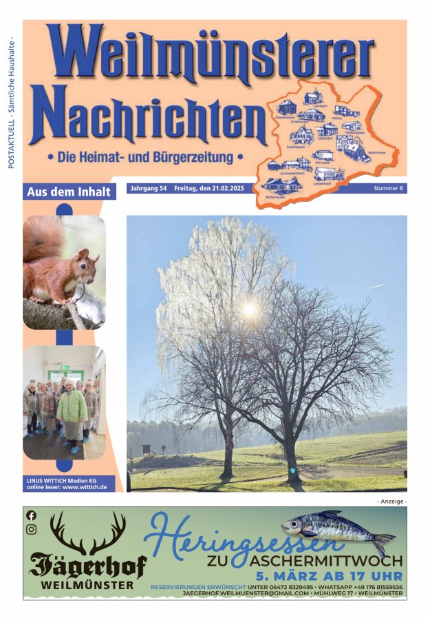 Weilmünsterer Nachrichten Titelblatt 08/2025