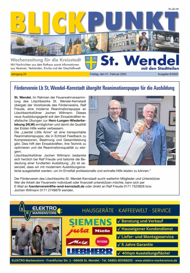 Blickpunkt St Wendel Titelblatt 08/2025