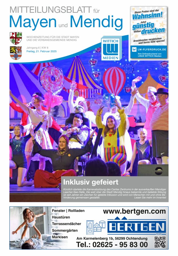 Mitteilungsblatt für Mayen und Mendig Titelblatt 08/2025