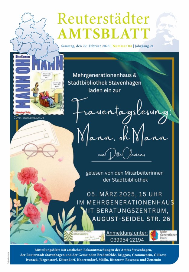Reuterstädter Amtsblatt Titelblatt 04/2025