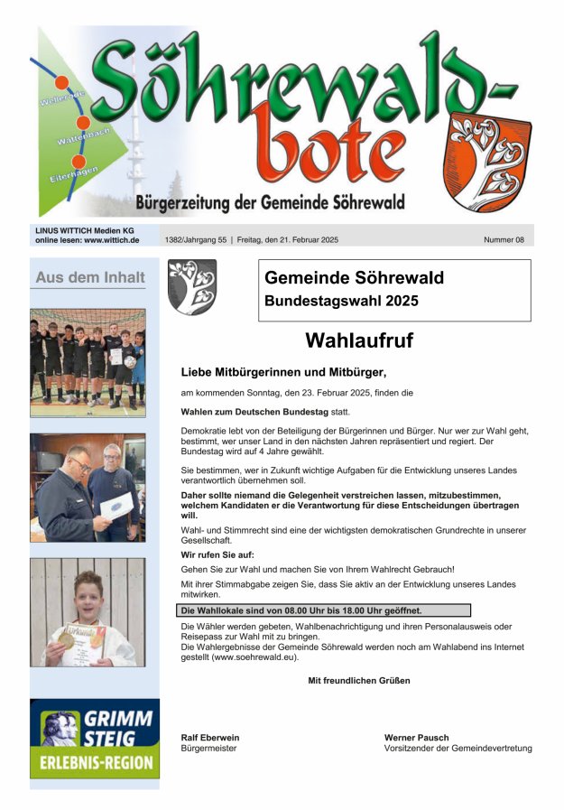 Söhrewaldbote Titelblatt 08/2025