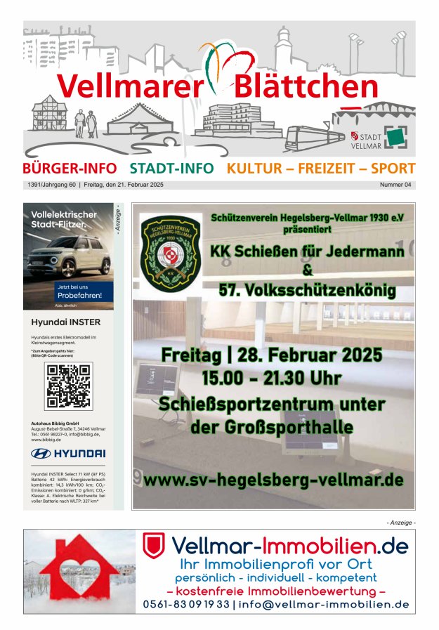 Vellmarer Blättchen Titelblatt 04/2025
