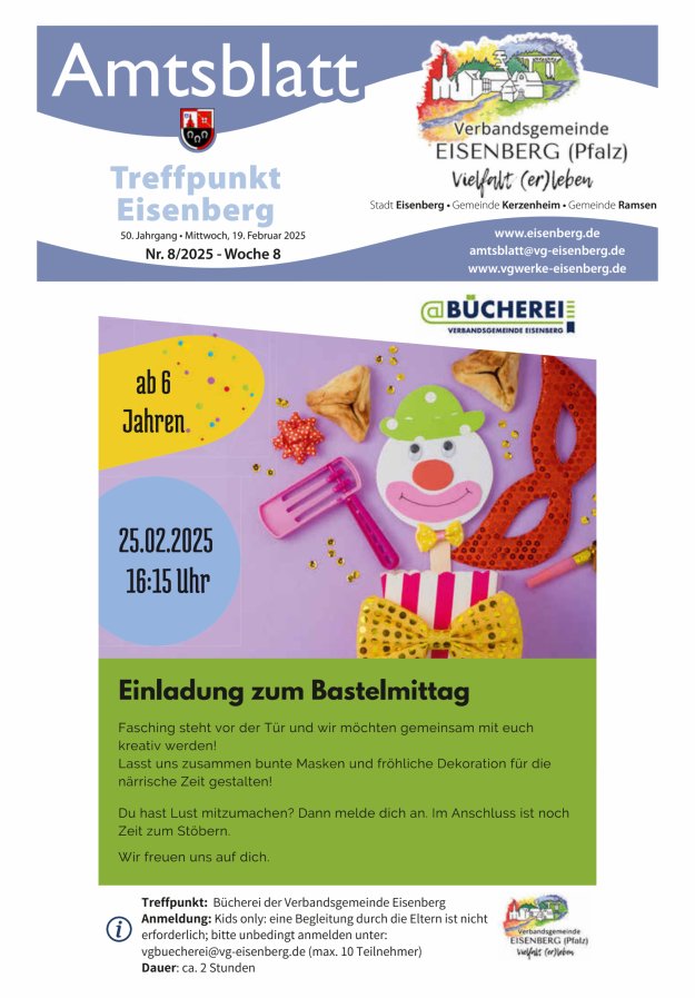 Treffpunkt Eisenberg Titelblatt 08/2025