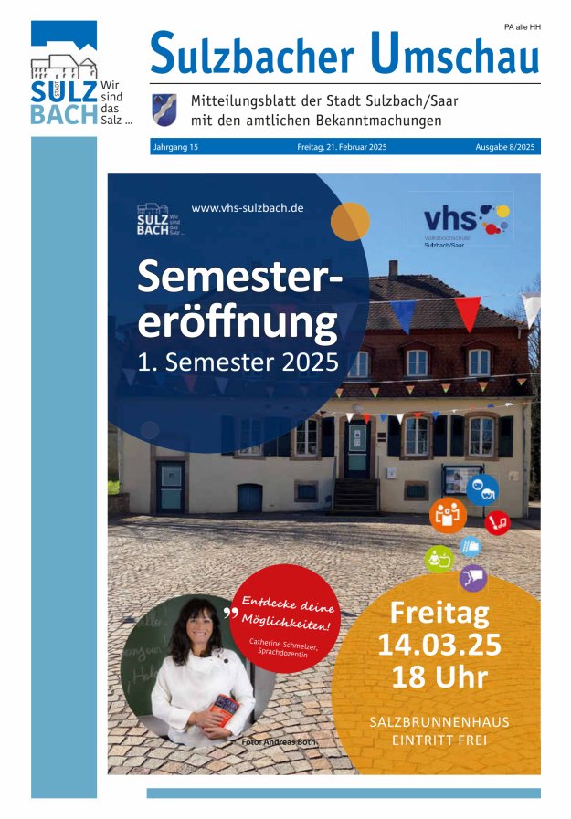 Sulzbacher Umschau Titelblatt 08/2025