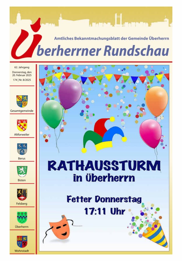 Überherrner Rundschau Titelblatt 08/2025