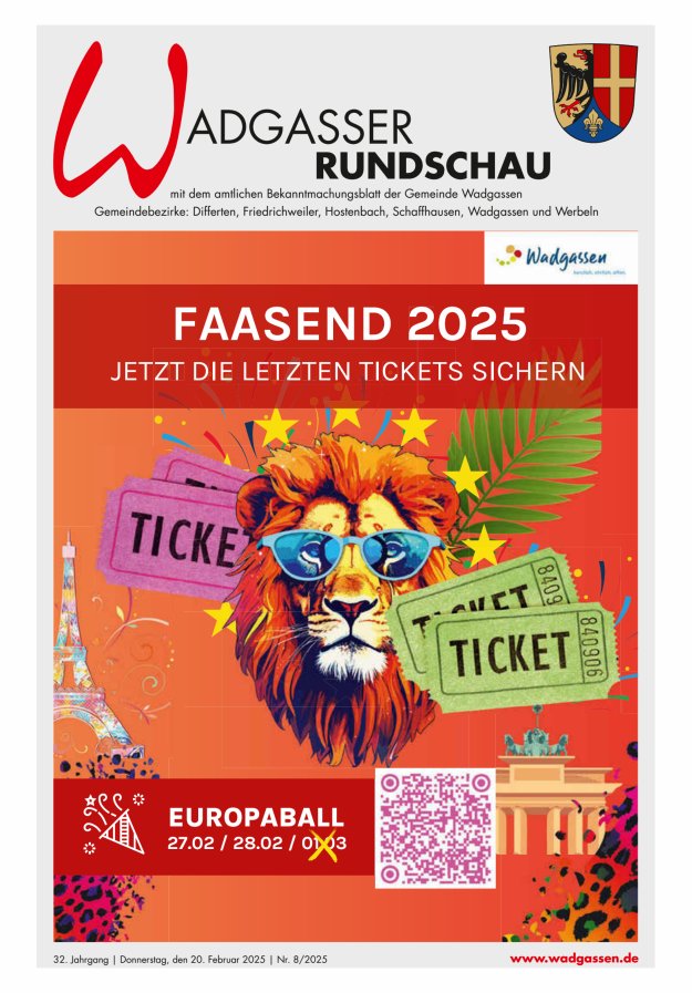 Wadgasser Rundschau Titelblatt 08/2025