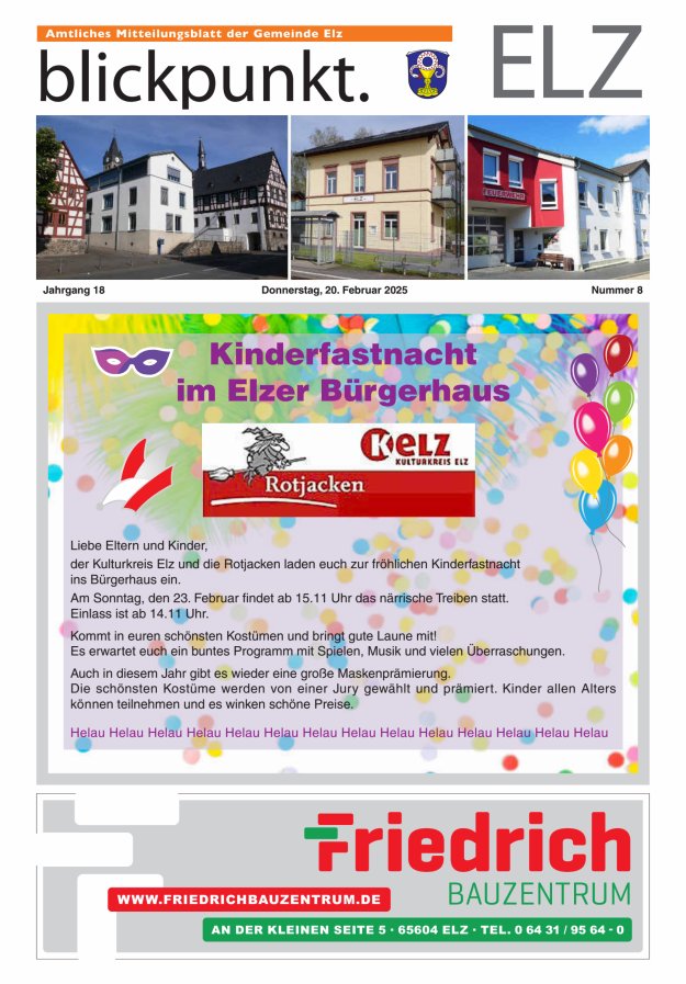 Blickpunkt Elz Titelblatt 08/2025