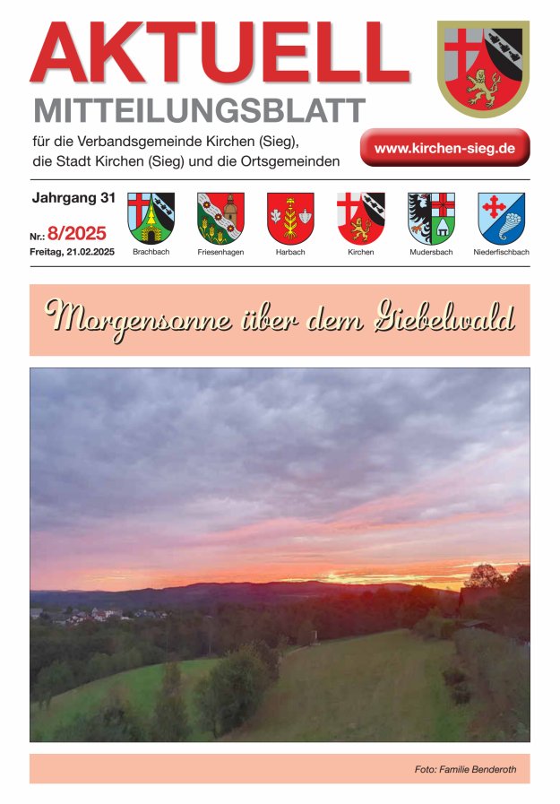 Aktuell - Mitteilungsblatt für die VG Kirchen (Sieg) Titelblatt 08/2025