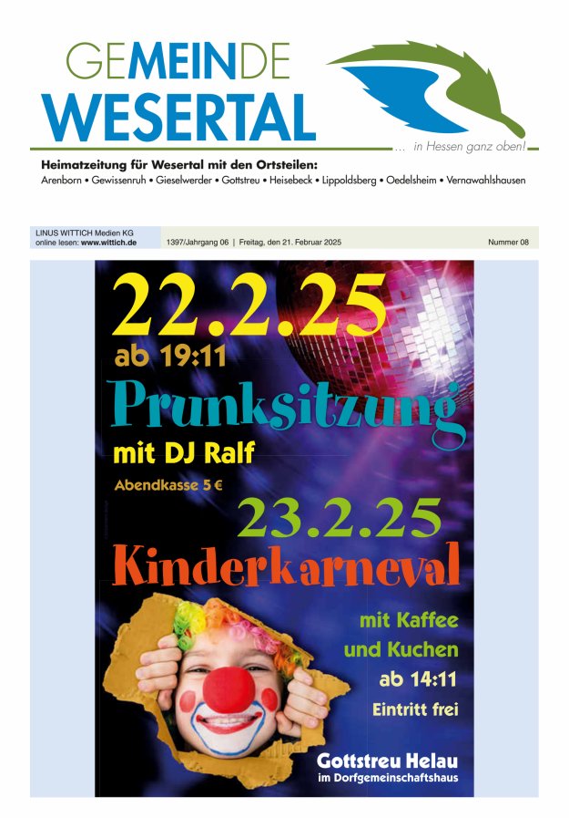 Wesertal Titelblatt 08/2025