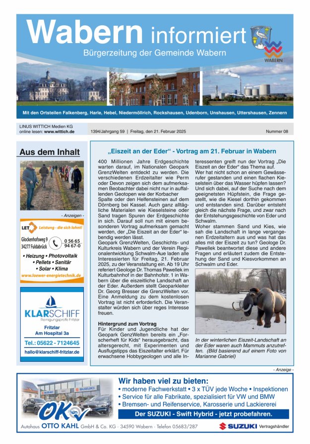Wabern informiert Titelblatt 08/2025