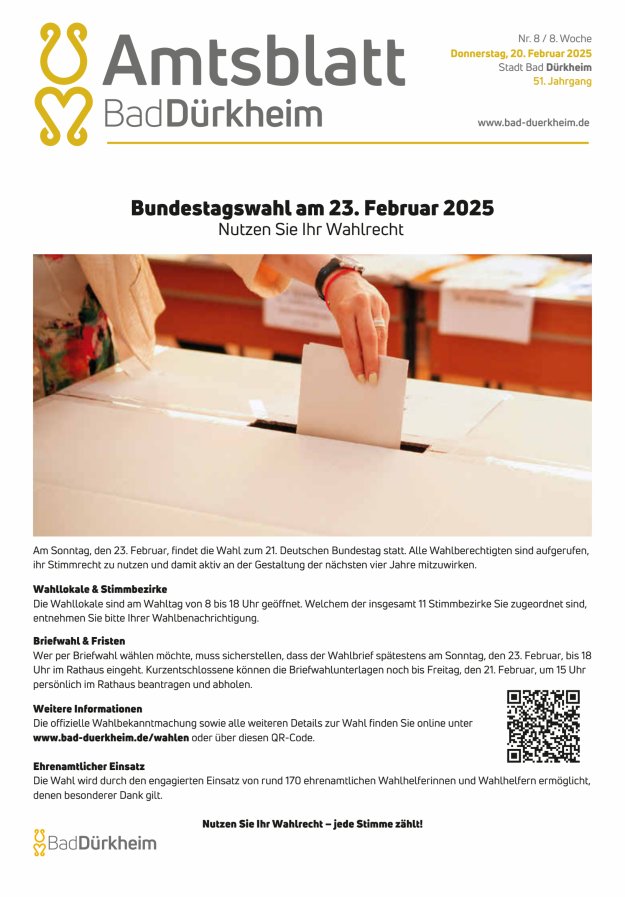 Bad Dürkheimer Woche Titelblatt 08/2025