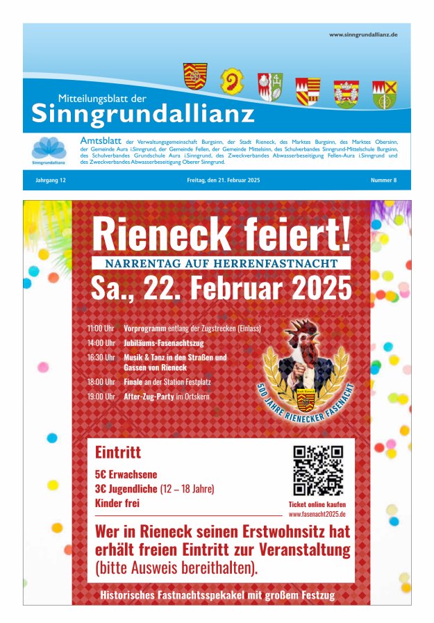 Mitteilungsblatt der Sinngrundallianz Titelblatt 08/2025