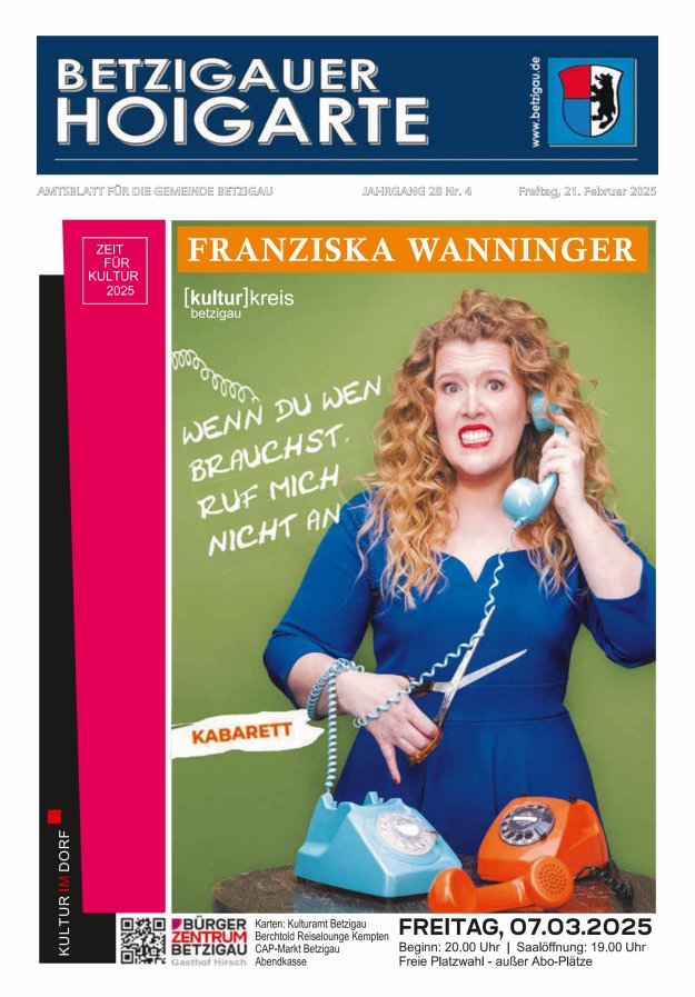 Betzigauer Hoigarte Amtsblatt der Gemeinde Betzigau Titelblatt 04/2025