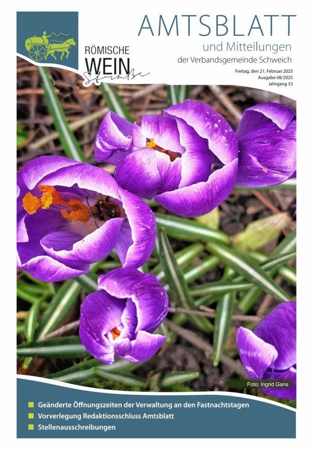 Amtsblatt VG Schweich Titelblatt 08/2025