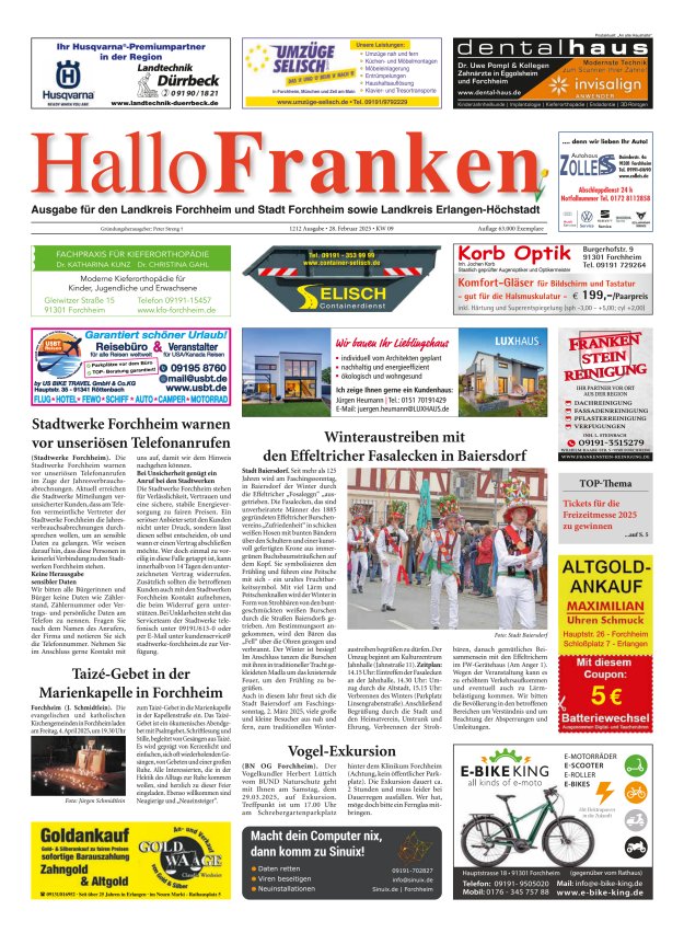 Hallo Franken Titelblatt 1212/2025