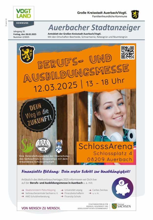 Auerbacher Stadtanzeiger Titelblatt 02/2025