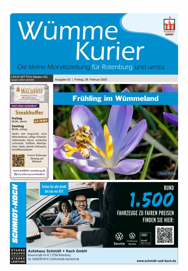 Wümme Kurier Titelblatt 02/2025