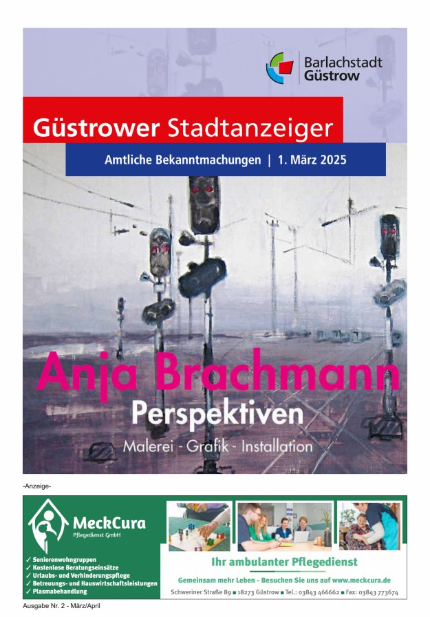 Güstrower Stadtanzeiger Titelblatt 02/2025