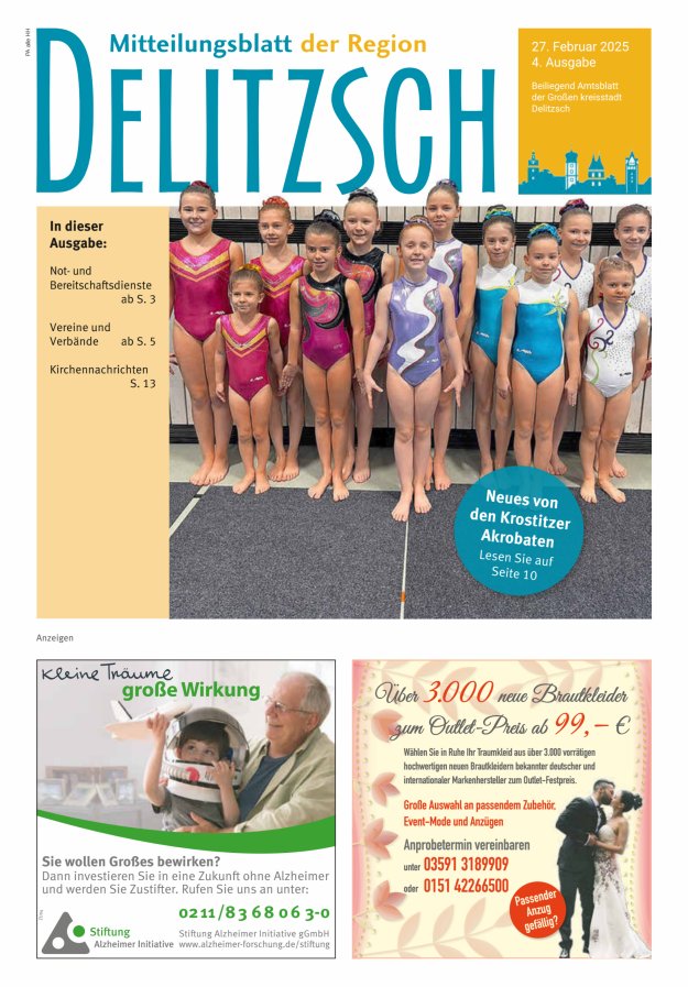 Mitteilungsblatt der Region Delitzsch Titelblatt 04/2025