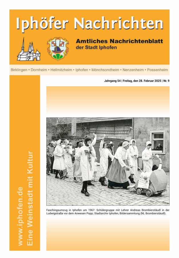 Iphöfer Nachrichten Titelblatt 09/2025