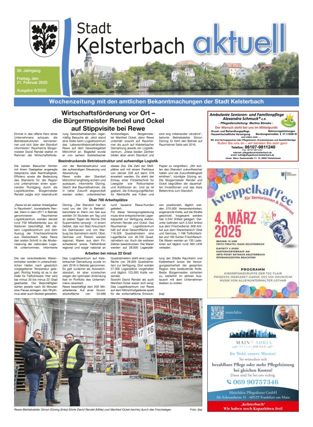 Kelsterbach aktuell Titelblatt 08/2025