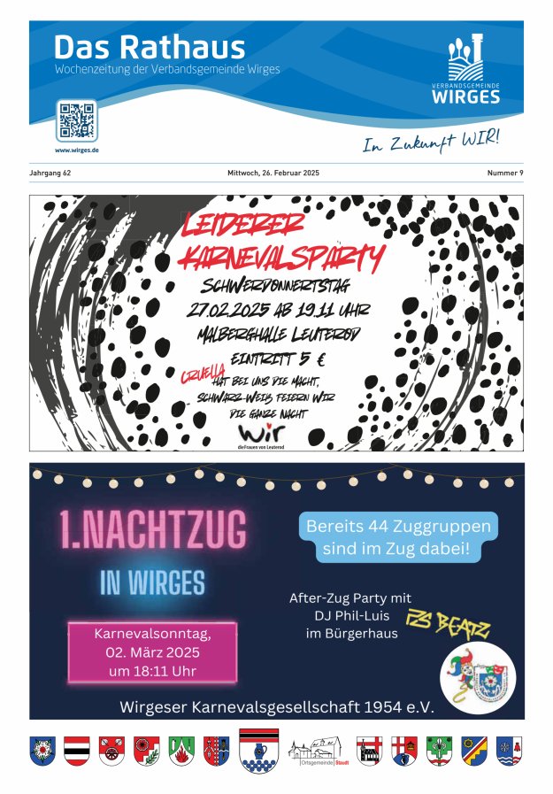 Das Rathaus - Informationen für die Bürger in der VG Wirges Titelblatt 09/2025