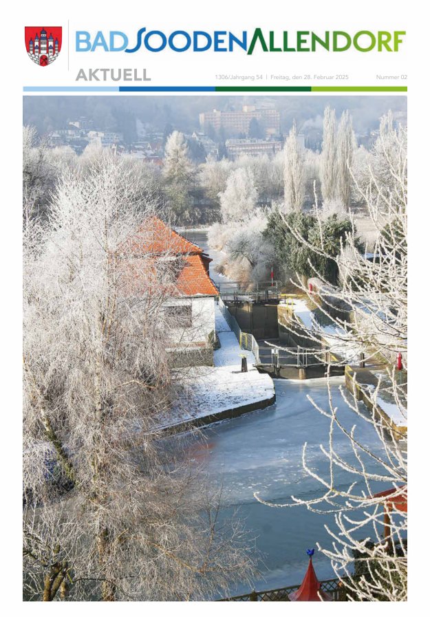 Unsere Stadt Bad Sooden-Allendorf - Bürgerzeitung Titelblatt 02/2025