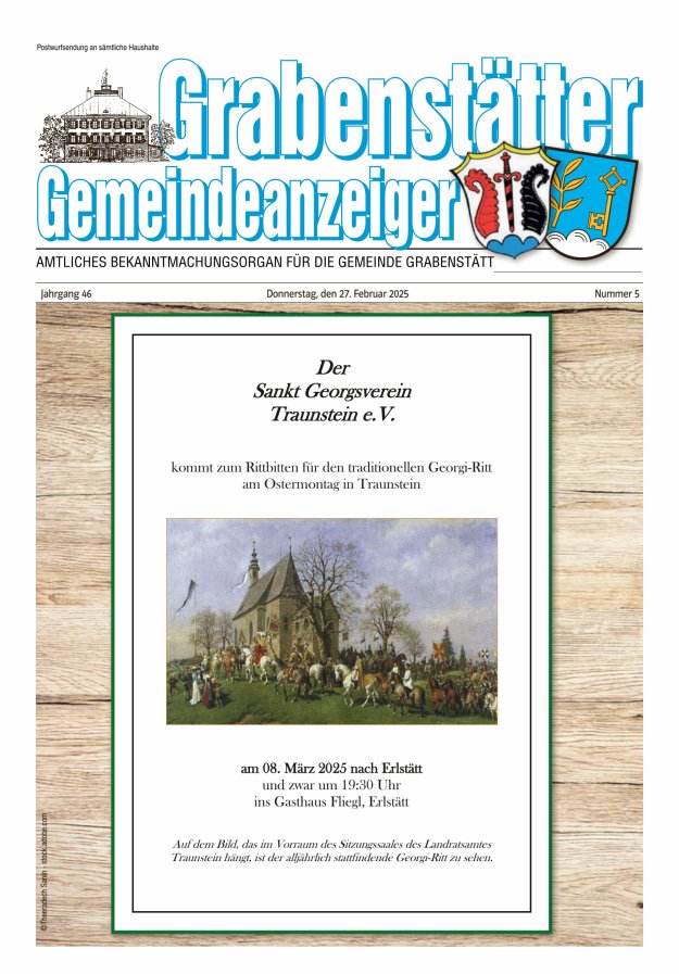 Grabenstätter Gemeindeanzeiger Titelblatt 05/2025