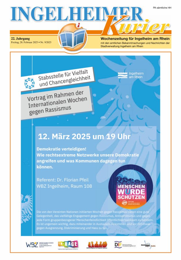 Ingelheimer Kurier Titelblatt 09/2025