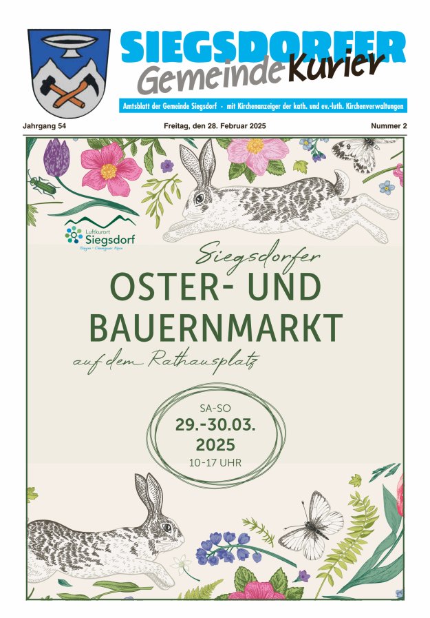 Siegsdorfer Gemeindekurier Titelblatt 02/2025