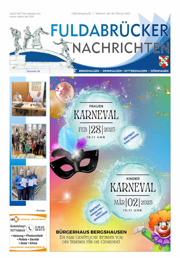 Fuldabrücker Nachrichten Titelblatt 09/2025