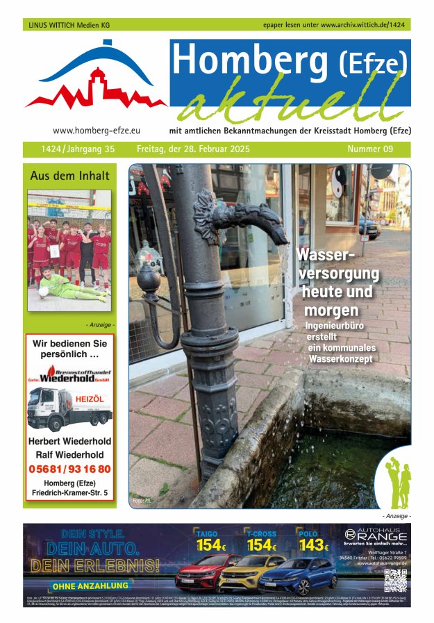 Homberg Efze aktuell Titelblatt 09/2025