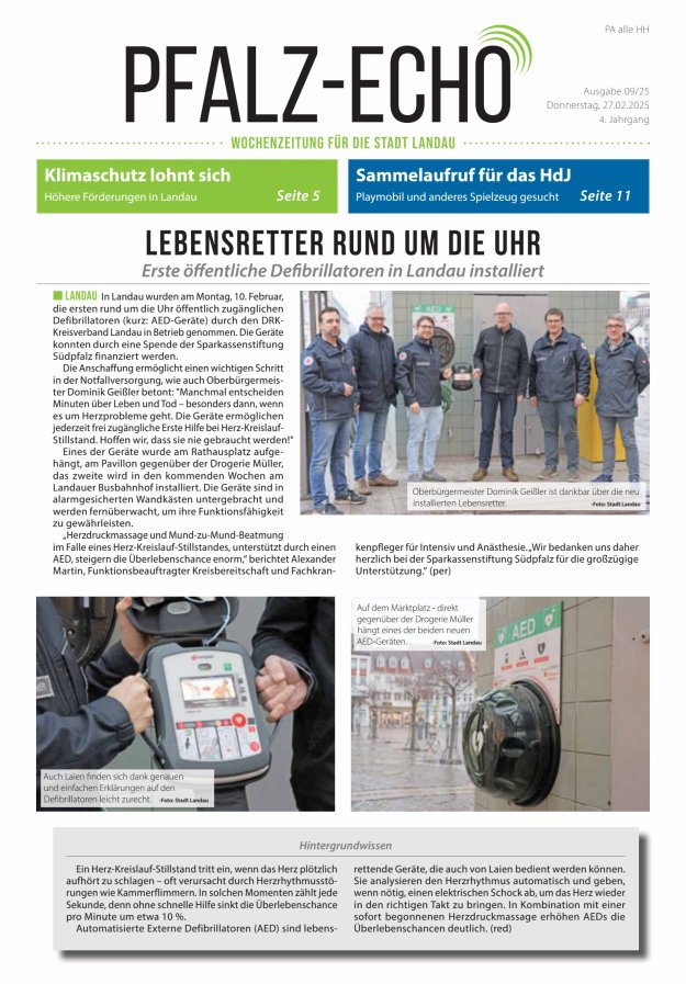 Pfalz-Echo Titelblatt 09/2025