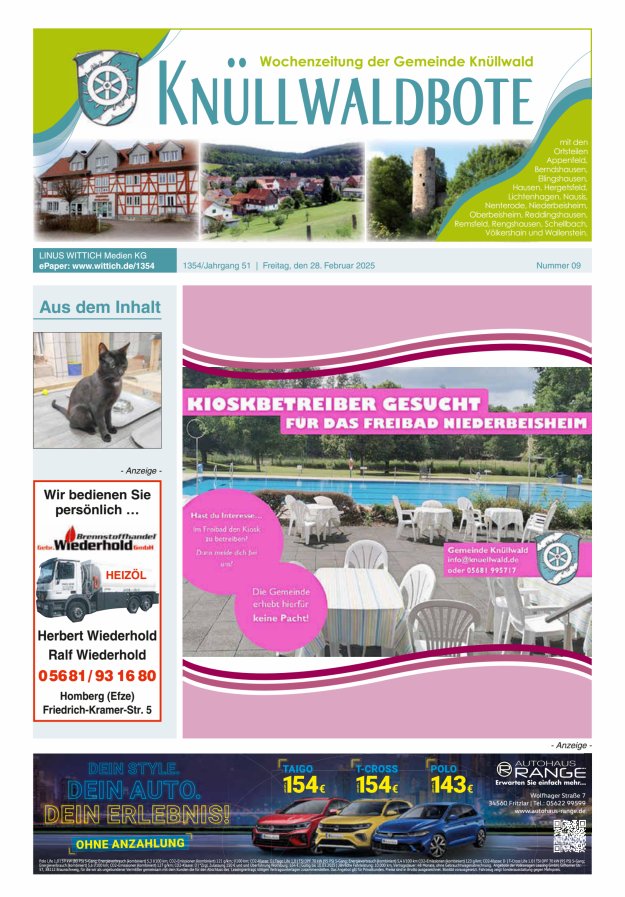Knüllwaldbote Titelblatt 09/2025