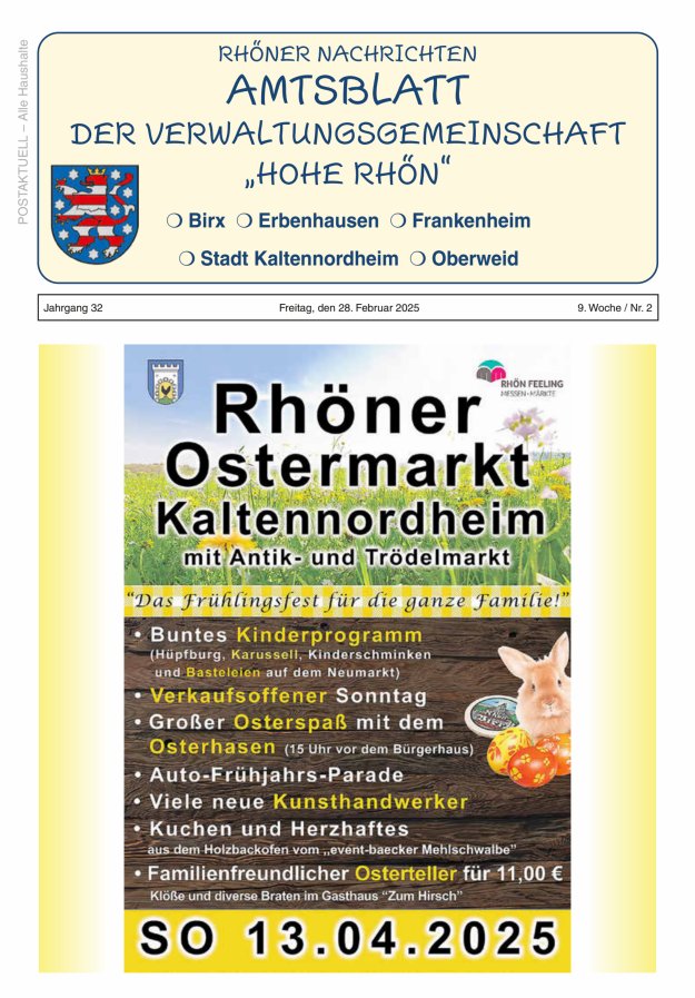 Rhöner Nachrichten Titelblatt 02/2025