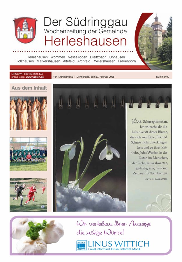 Der Südringgau Titelblatt 09/2025