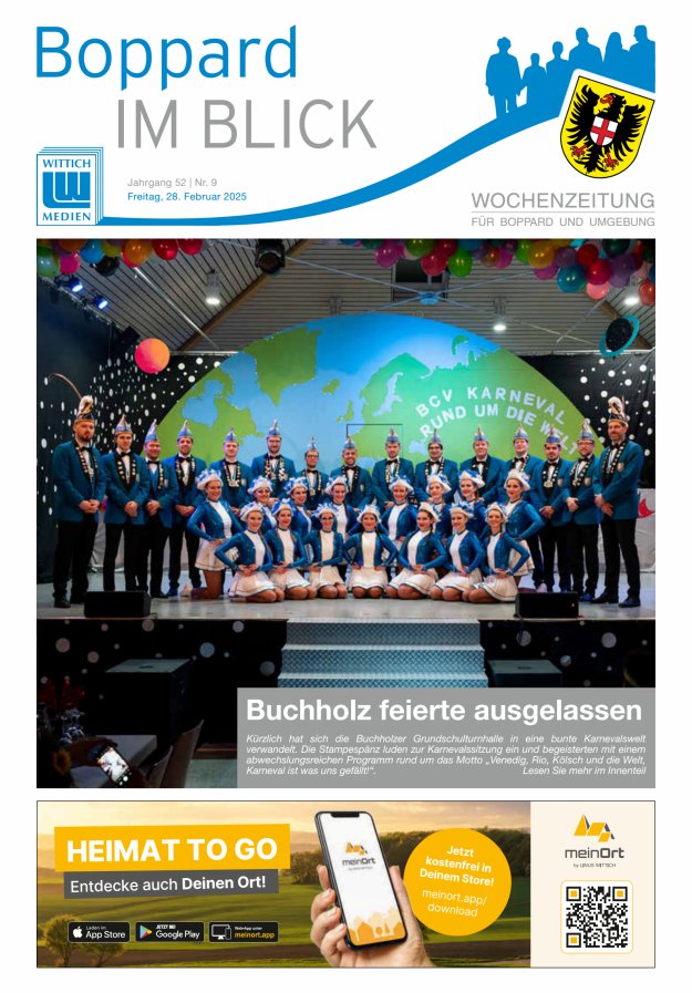 Boppard im Blick - Heimatzeitung für die Stadt Boppard Titelblatt 09/2025