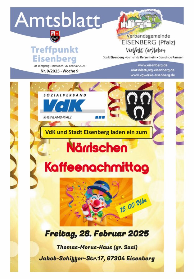 Treffpunkt Eisenberg Titelblatt 09/2025