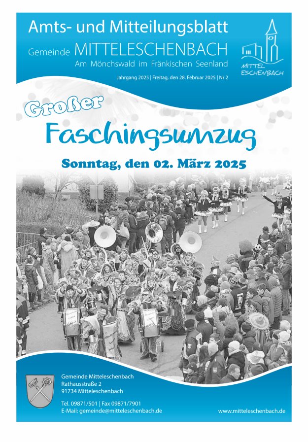 Amts- und Mitteilungsblatt Gemeinde Mitteleschenbach Titelblatt 02/2025