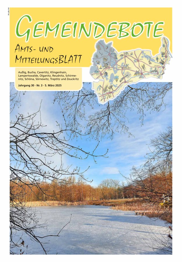 Gemeindebote - Amts- und Mitteilungsblatt Titelblatt 03/2025
