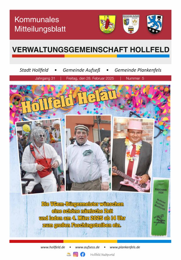 MB der Verwaltungsgemeinschaft Hollfeld  Titelblatt 05/2025