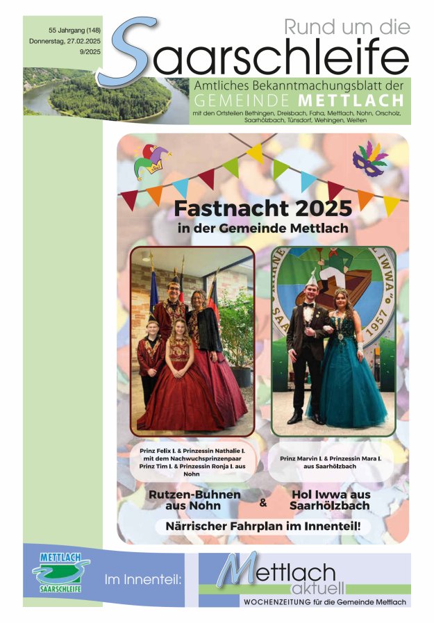 Rund um die Saarschleife Gemeinde Mettlach Titelblatt 09/2025